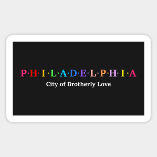 Philadelphia, USA. Sticker